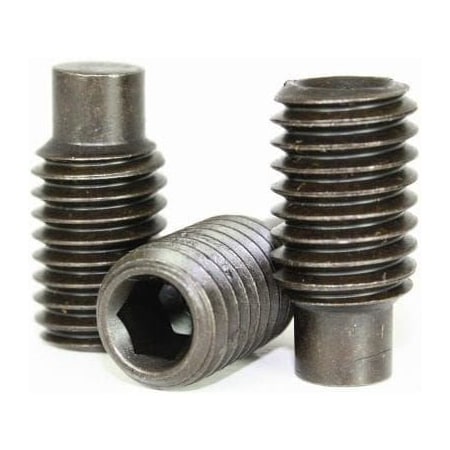 Newport Fasteners Socket Set Screws, Full Dog Point, 5/16-24 x 1 1/2", Alloy Steel, Black Oxide, Hex Socket , 100PK 406024-100